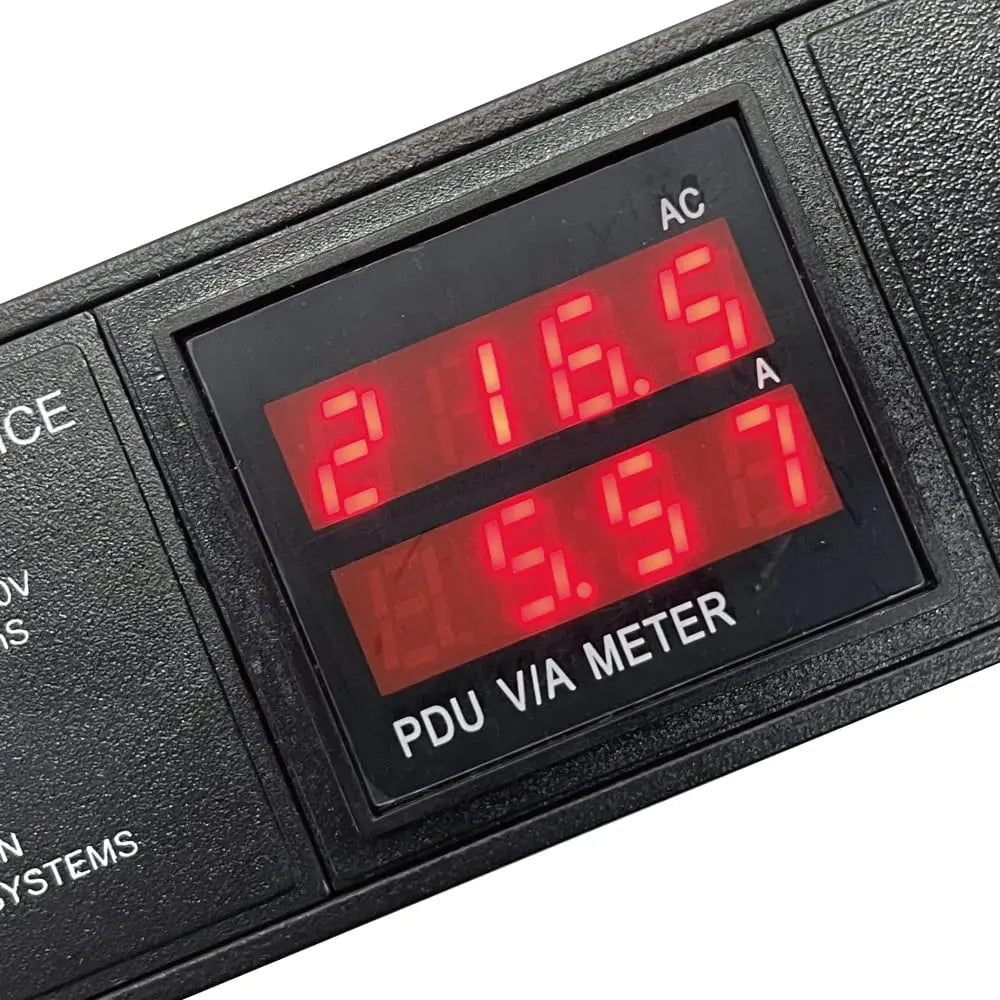 Metered-Surge Protection PDU, 240V, L6-30P, 30A, 7200watts, (6) C13 & (2) C19 Outlets, Crypto Mining PDU, Data Centre PDU, ASIC/RIGS PDU Generic