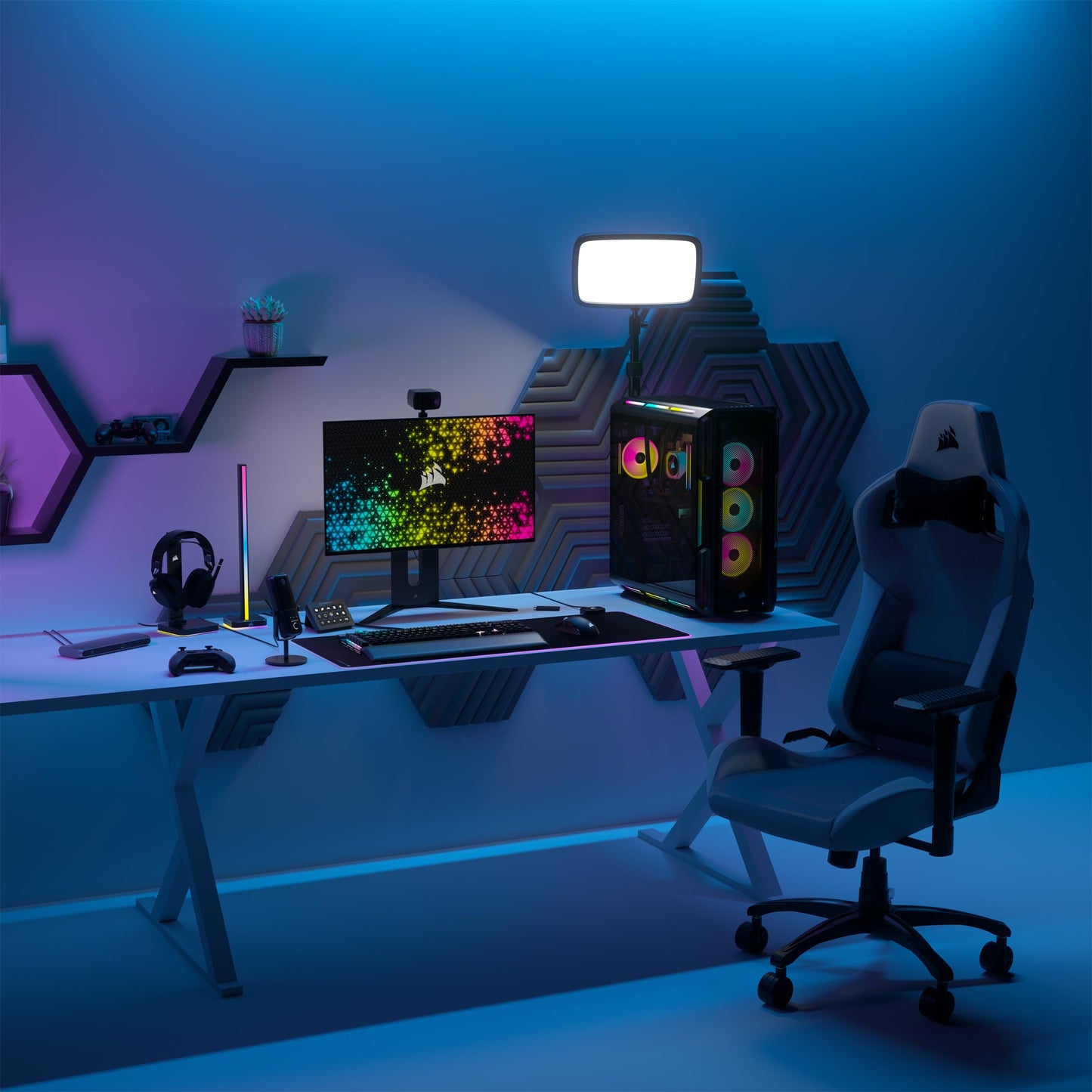 Corsair Vengeance a8200 Gaming PC – Liquid Cooled AMD Ryzen 9 9900X CPU – NVIDIA GeForce RTX 5080 GPU – 64GB Dominator Platinum RGB DDR5 Memory – 2+2TB M.2 SSD – Black