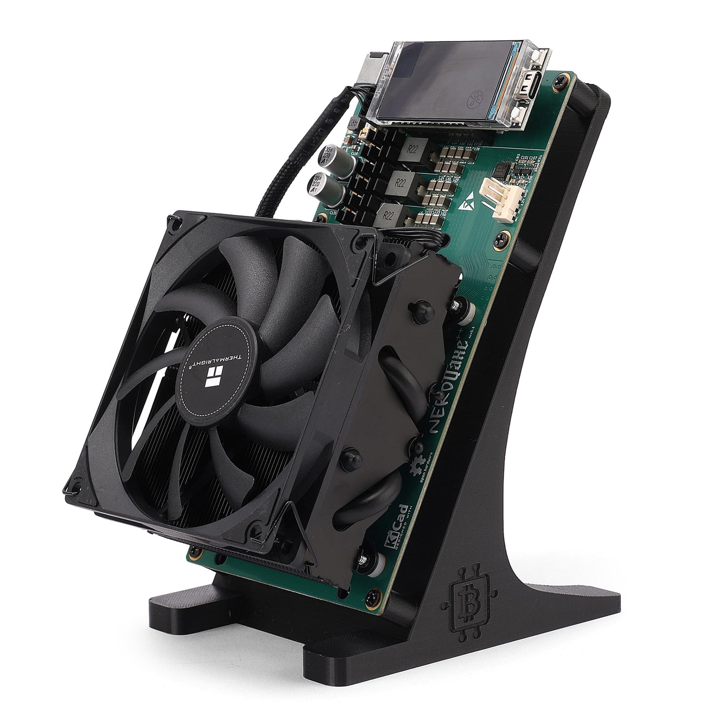 Bitcoin Solo Miner Nerdqaxe++ 4.8TH/s Hashrate 75W Power 4 BM1370 ASIC Chips SHA-256 Miners Open Source for Home & Office Mining Machine Crypto Lottery BTC Miner