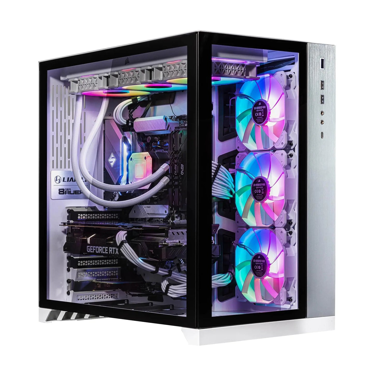 Velztorm Lux Gaming Desktop PC (AMD Ryzen 9 5950X, GeForce RTX 5090, 32GB DDR4, 2TB PCIe SSD, 360mm AIO, 1000W PSU, RJ-45, 1 Display Port, HDMI, Win 11 Pro) Velztorm