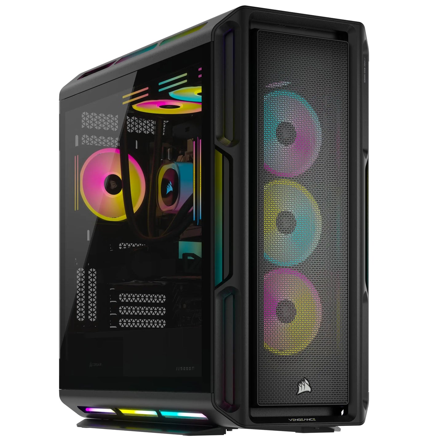 Corsair Vengeance i8300 Gaming PC – Liquid Cooled Intel® Core™ Ultra 9 285K, NVIDIA® GeForce RTX™ 5090 GPU, 64GB Dominator Titanium RGB DDR5 Memory, 2+4TB M.2 SSD – Black Corsair