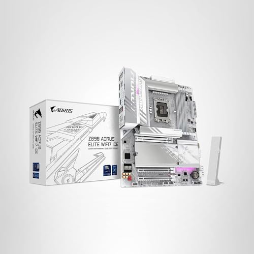 GIGABYTE Z890 AORUS Elite WIFI7 ICE Intel Core Ultra (Series 2) LGA 1851 Motherboard, ATX, DDR5, 3X M.2, PCIe 5.0, Thunderbolt 4, WIFI7, 2.5GbE LAN, EZ-Latch