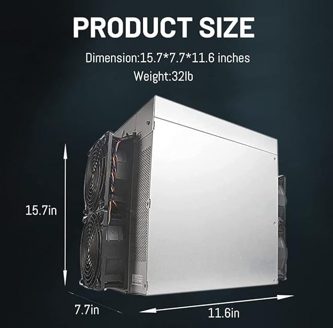 Bitmain Antminer S19j Pro 100Th - 2950W ASIC Miner for Bitcoin Mining with Top Hashrate of 100Th/s, Built-in Power Supply