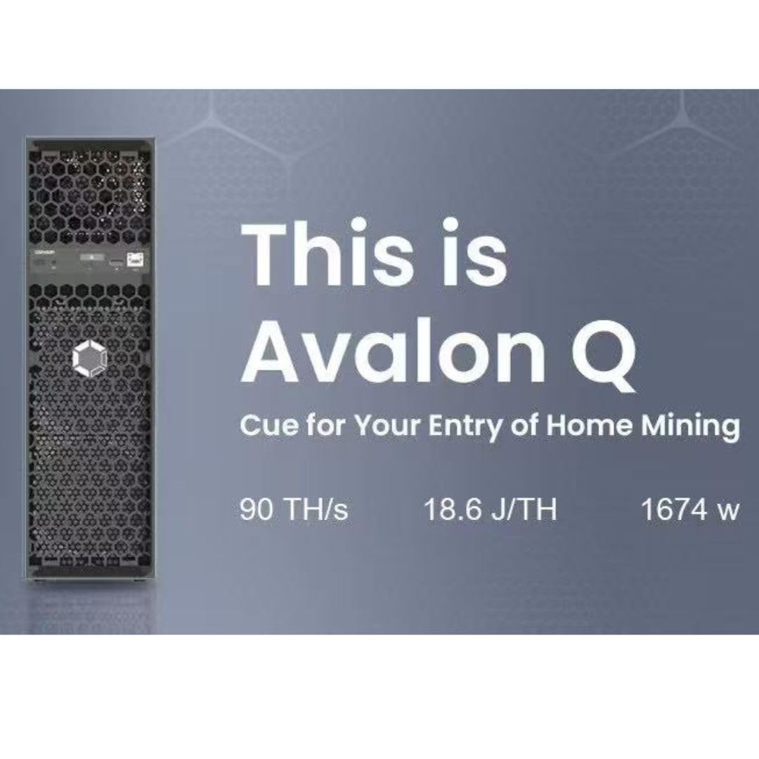 New Canaan Avalon Q 90TH/s BTC Miner 1674W 18.6J/TH Home Quite Miner with Original US Power Cord - in Stock