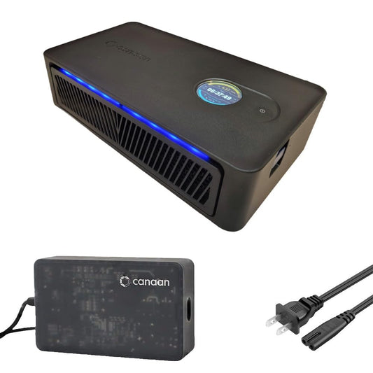 AltairTech.io Canaan Avalon Nano 3S BTC Miner (Black)- 6 TH/s 140W Bitcoin ASIC Miner - Quiet with Canaan Original Power Supply - Ideal for Home and Office