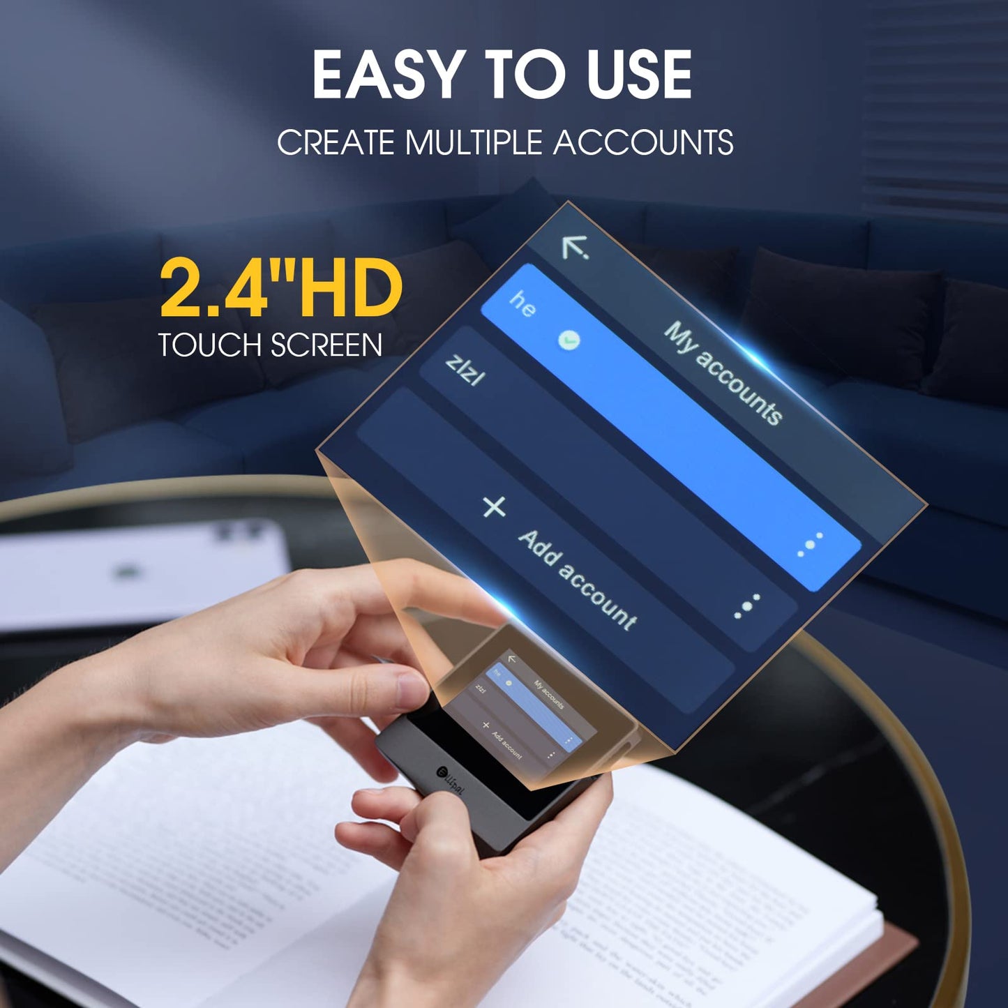 ELLIPAL Air-gapped Crypto Wallet - Titan Mini, 10000 Coins & Tokens, Anti-Tamper Cold Storage for BTC/XRP/ETH/XLM/USDT/LTC