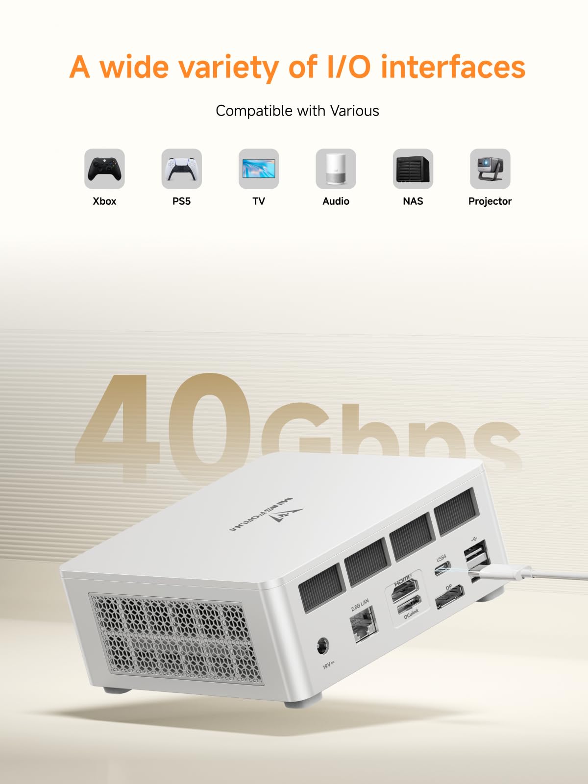 MINISFORUM Mini PC UM880 Plus AMD Ryzen 7 8845HS(8C/16T, up to 5.1GHz), 32GB DDR5 1TB PCIe4.0 SSD, Micro Computer Radeon 780M Graphics,HDMI+DP+USB4 Triple Display, OCuLink Port, 2.5G LAN, 5xUSB Ports