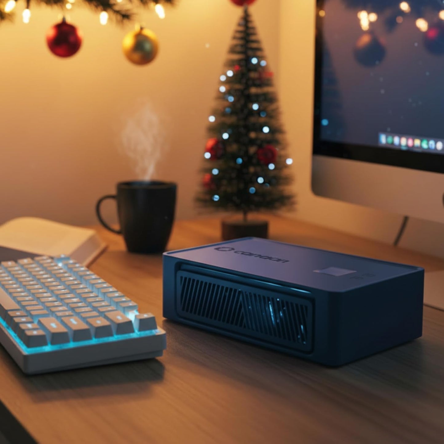 Canaan Bitcoin Miner Avalon Nano 3 Midnight Blue 3.2TH BTC Solo Miner with PSU, WiFi/LAN, Quiet Operation, Plug-and-Play, Low Power 140W, Ideal for Crypto Beginners and Tech Hobbyists