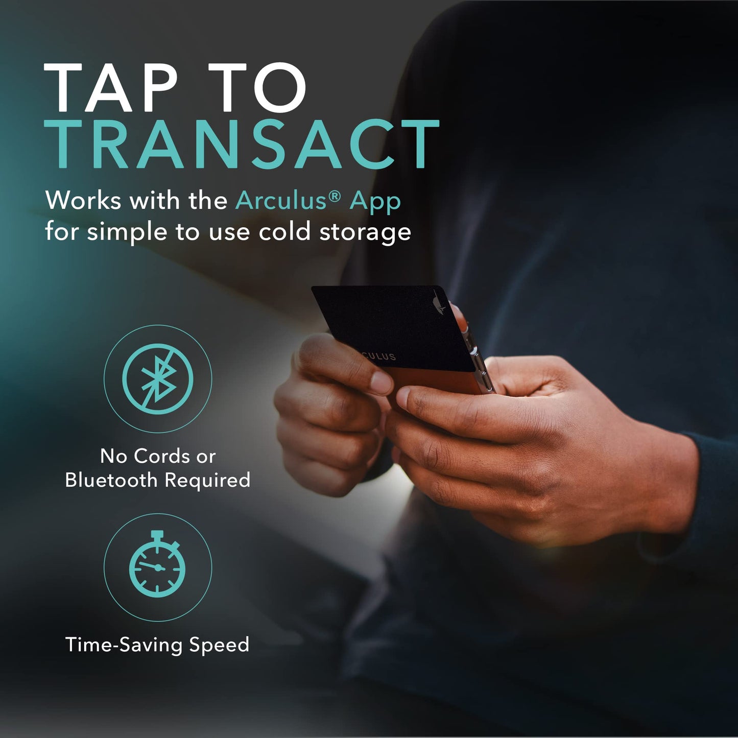Arculus Crypto Cold Storage Wallet, Secure Bitcoin Wallet, Supports 95% of Cryptocurrency Market Cap, 3-Factor Authentication, Black