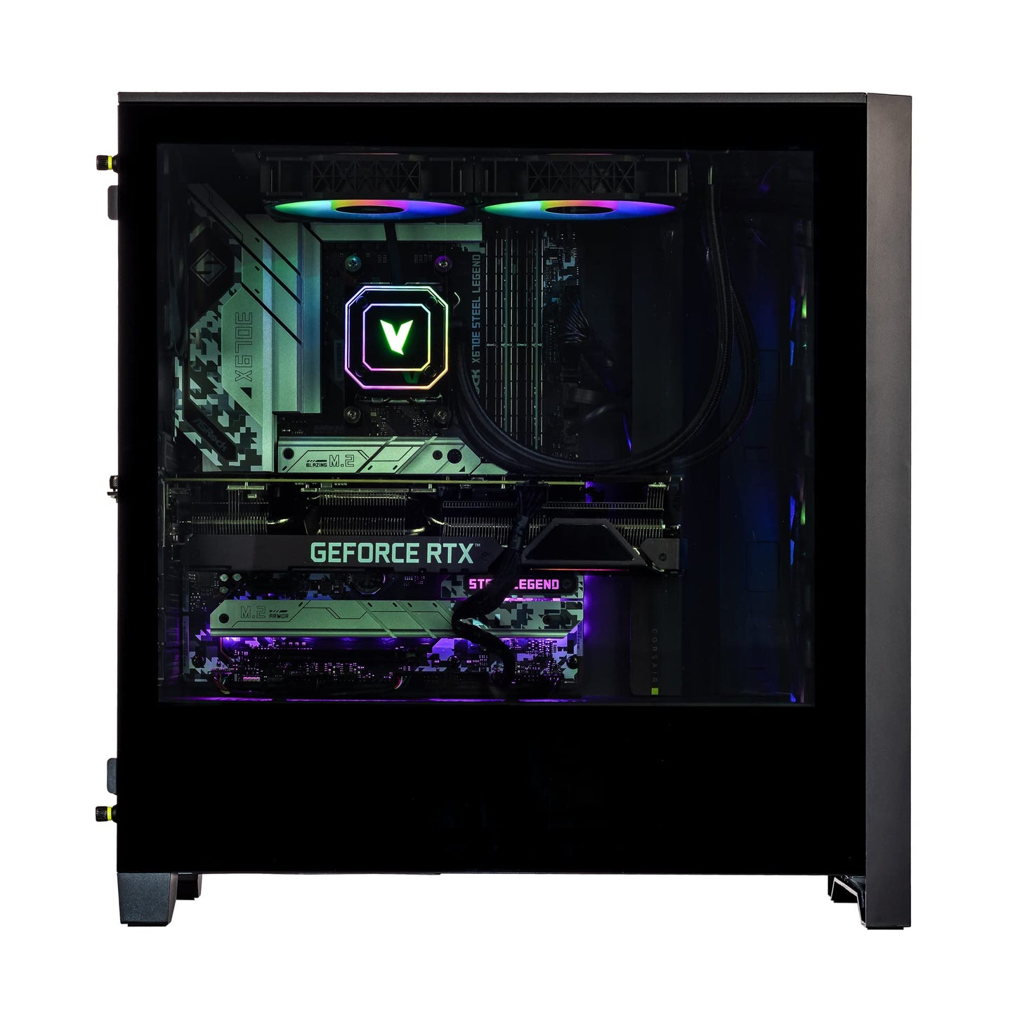 Velztorm Armix Custom Built Gaming Desktop PC (AMD Ryzen 9 7900X, GeForce RTX 5090, 64GB DDR5, 8TB PCIe SSD, RGB Fans, 240mm AIO, 1000W PSU, WiFi 6E, Bluetooth 5.3, RJ-45, 1 Display Port, Win 11 Pro)