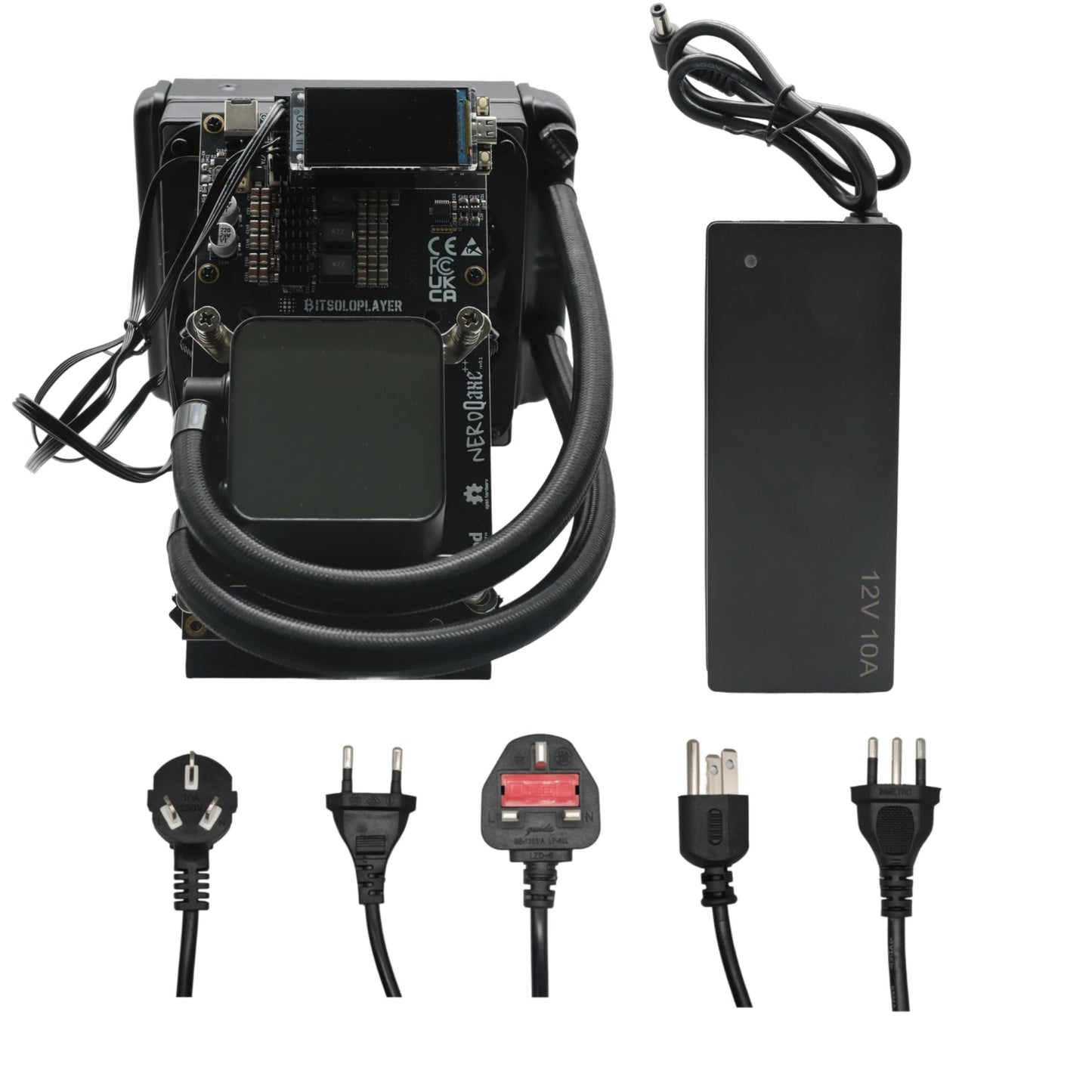 New BTC Miner Nerdqaxe++ Hydro 4.8TH/S Bitcoin Solo Miner Open Sources Bitcoin Home Miner Quite with 12V PSU