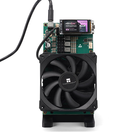 Bitcoin Solo Miner Nerdqaxe++ 4.8TH/s Hashrate 75W Power 4 BM1370 ASIC Chips SHA-256 Miners Open Source for Home & Office Mining Machine Crypto Lottery BTC Miner