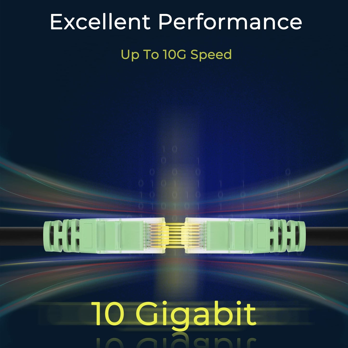 Rapink Cat6 Outdoor Ethernet Cable 100 ft, Ethernet Cable UV Resistant, Cat6 Cable Waterproof, Network Cable Copper Clad Aluminum for Indoor & Outdoor Use