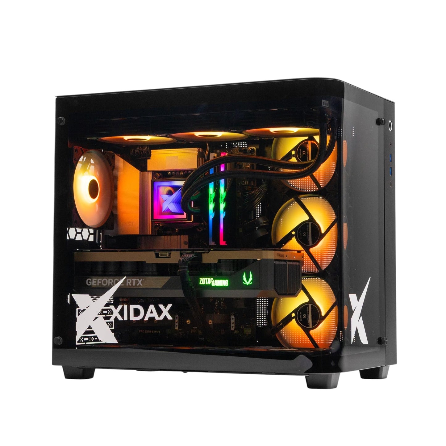 XIDAX X6 ONAMI Gaming PC - AMD Ryzen 7 9800X3D (up to 5.2 GHz) | NVIDIA GeForce RTX 5090 32GB | 64GB (2x32GB) DDR5 6000MHz | 2TB NVme M.2 SSD | Genuine Windows 11 Home | Assembled & Serviced in U.S.