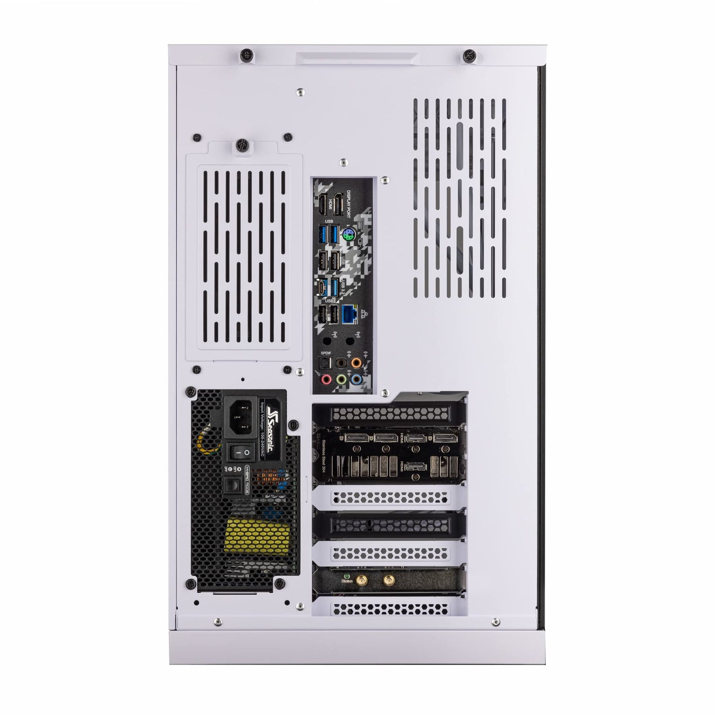 Velztorm Lux Gaming Desktop PC (AMD Ryzen 9 5950X, GeForce RTX 5090, 32GB DDR4, 2TB PCIe SSD, 360mm AIO, 1000W PSU, RJ-45, 1 Display Port, HDMI, Win 11 Pro)