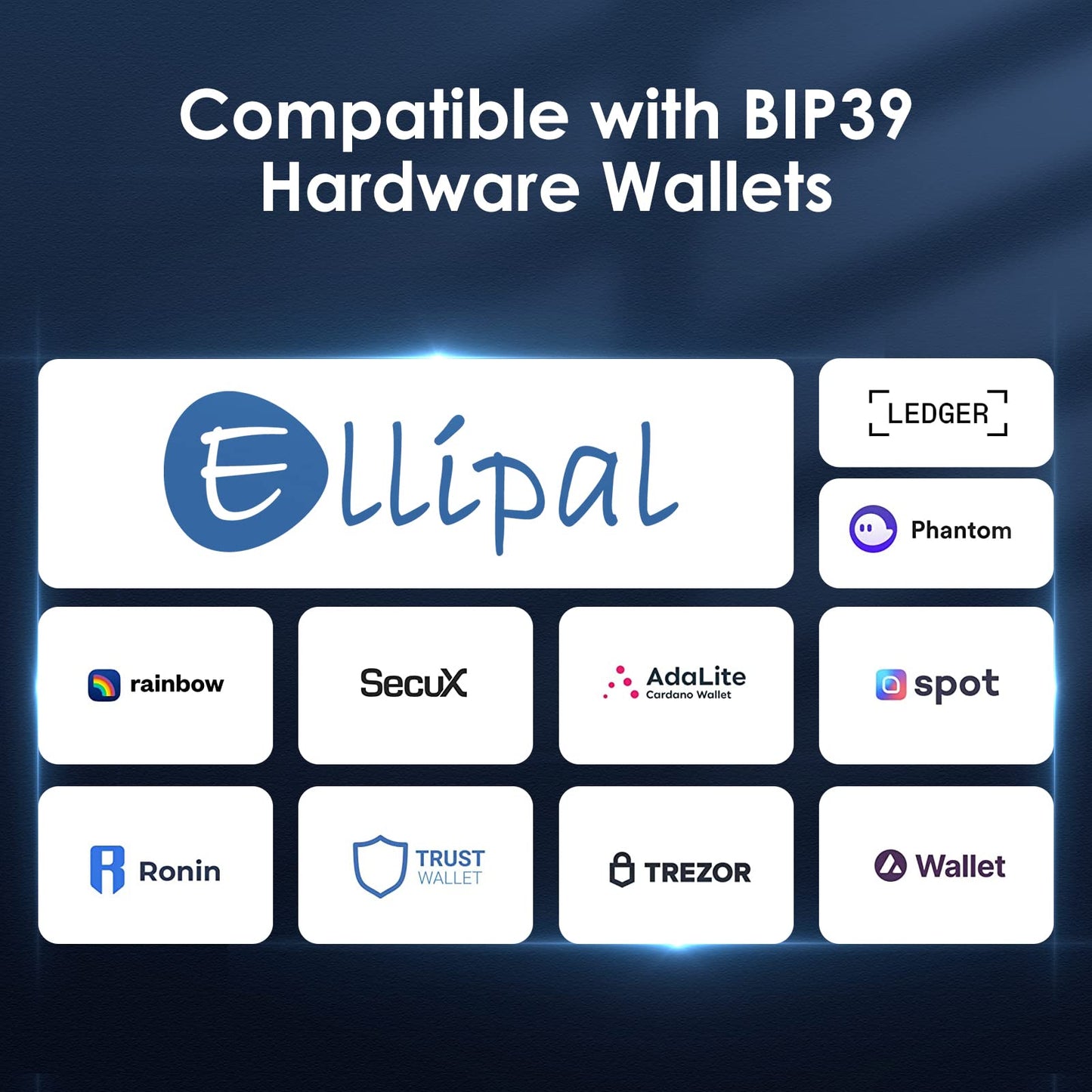 ELLIPAL Crypto Seed Phrase Backup, 316 Stainless Steel Metal Seed Phrase Storage with Lock Hole, 24 Words Backup, Compatible with BIP39 Hardware Wallets, Ledger, Trezor