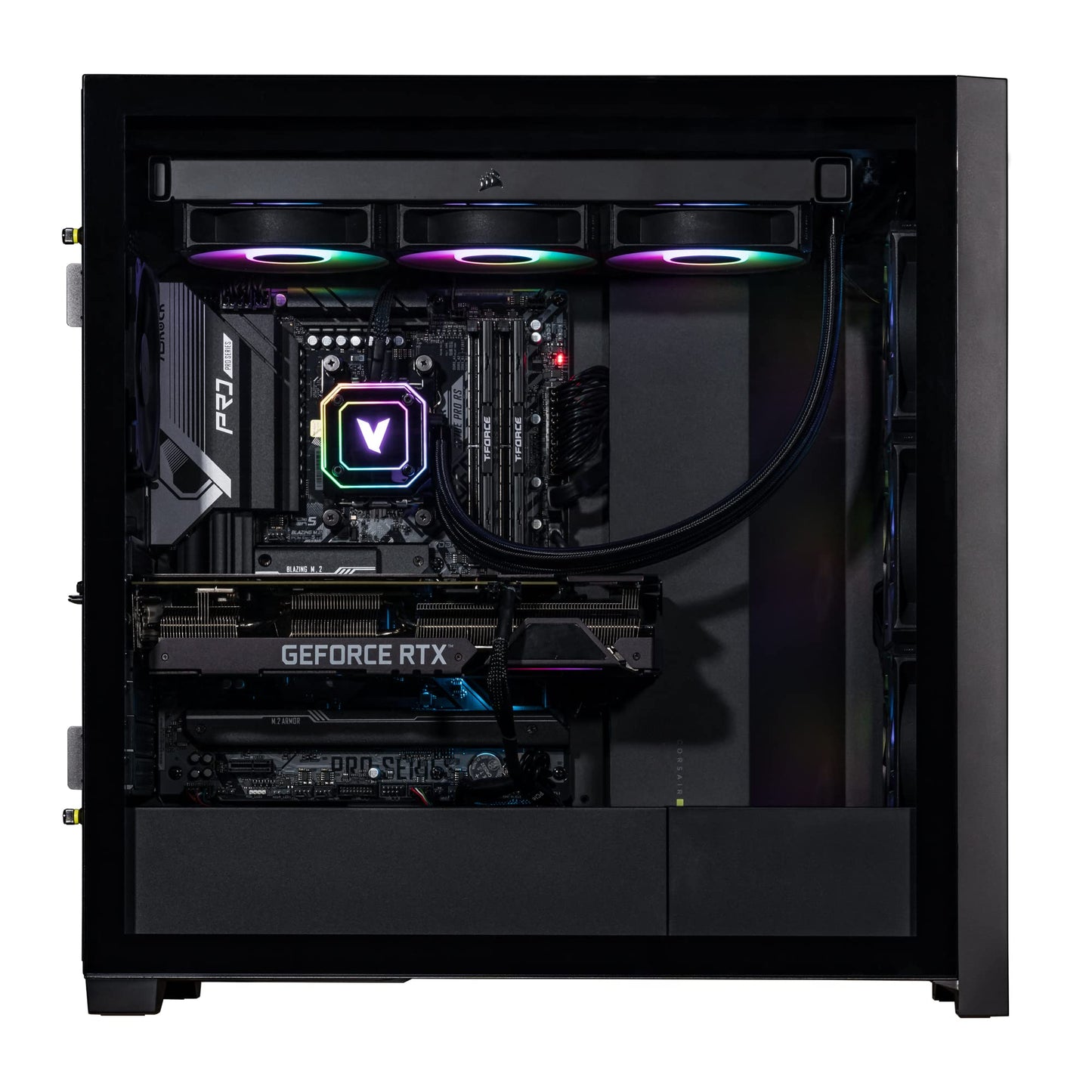 Velztorm Aciex 3D Custom Built Gaming Desktop PC (AMD Ryzen 7 7800X3D, GeForce RTX 5090, 64GB DDR5, 2TB PCIe SSD + 6TB HDD, 360mm AIO, 1000W PSU, WiFi 6E, Bluetooth 5.2, RJ-45, Win 11 Pro)