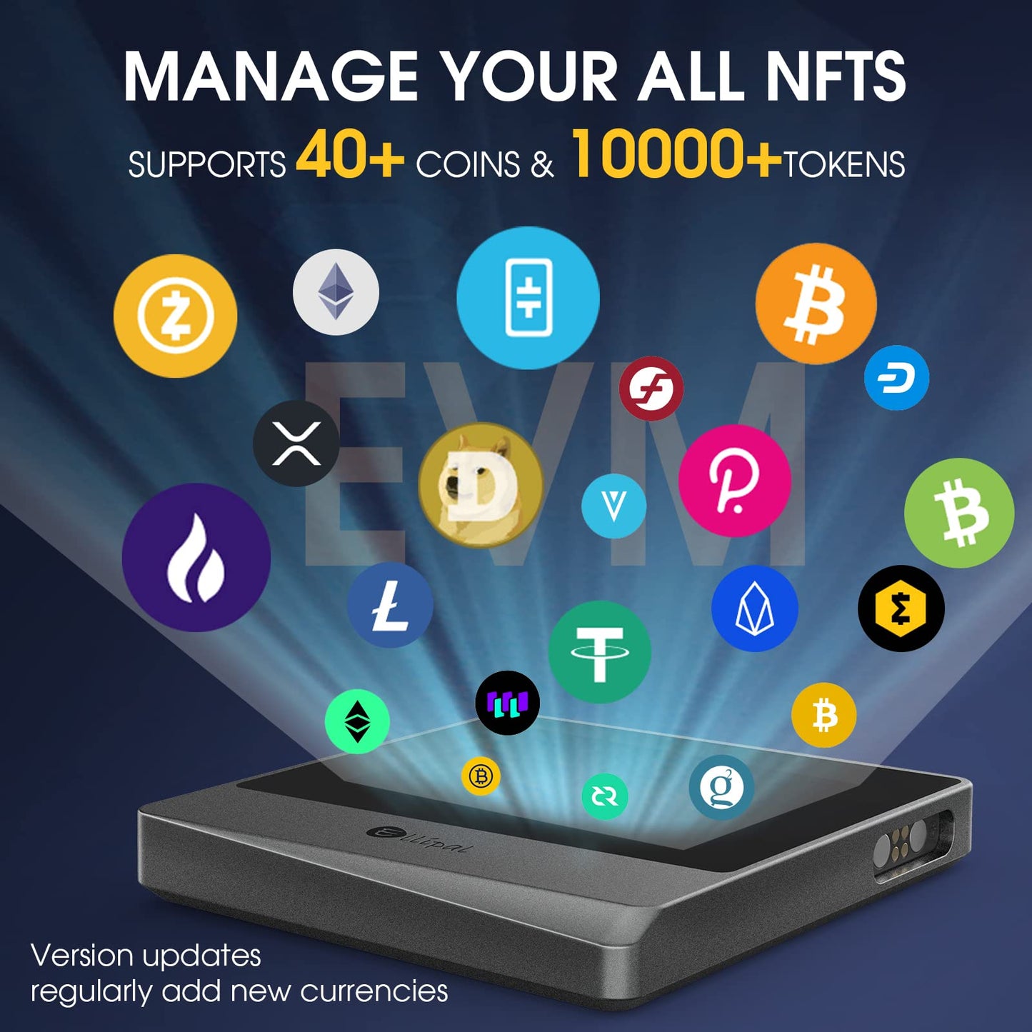 ELLIPAL Air-gapped Crypto Wallet - Titan Mini, 10000 Coins & Tokens, Anti-Tamper Cold Storage for BTC/XRP/ETH/XLM/USDT/LTC