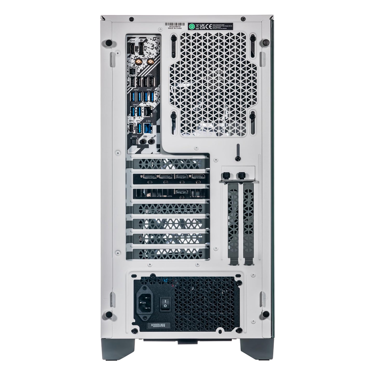 Velztorm iCUE Certified White Armix Custom Built Gaming Desktop PC (AMD Ryzen 9 7900X, GeForce RTX 5090, 32GB DDR5, 2TB PCIe SSD, RGB Fans, 240mm AIO, 1000W PSU, WiFi 6E, Bluetooth 5.2, Win 11 Home)