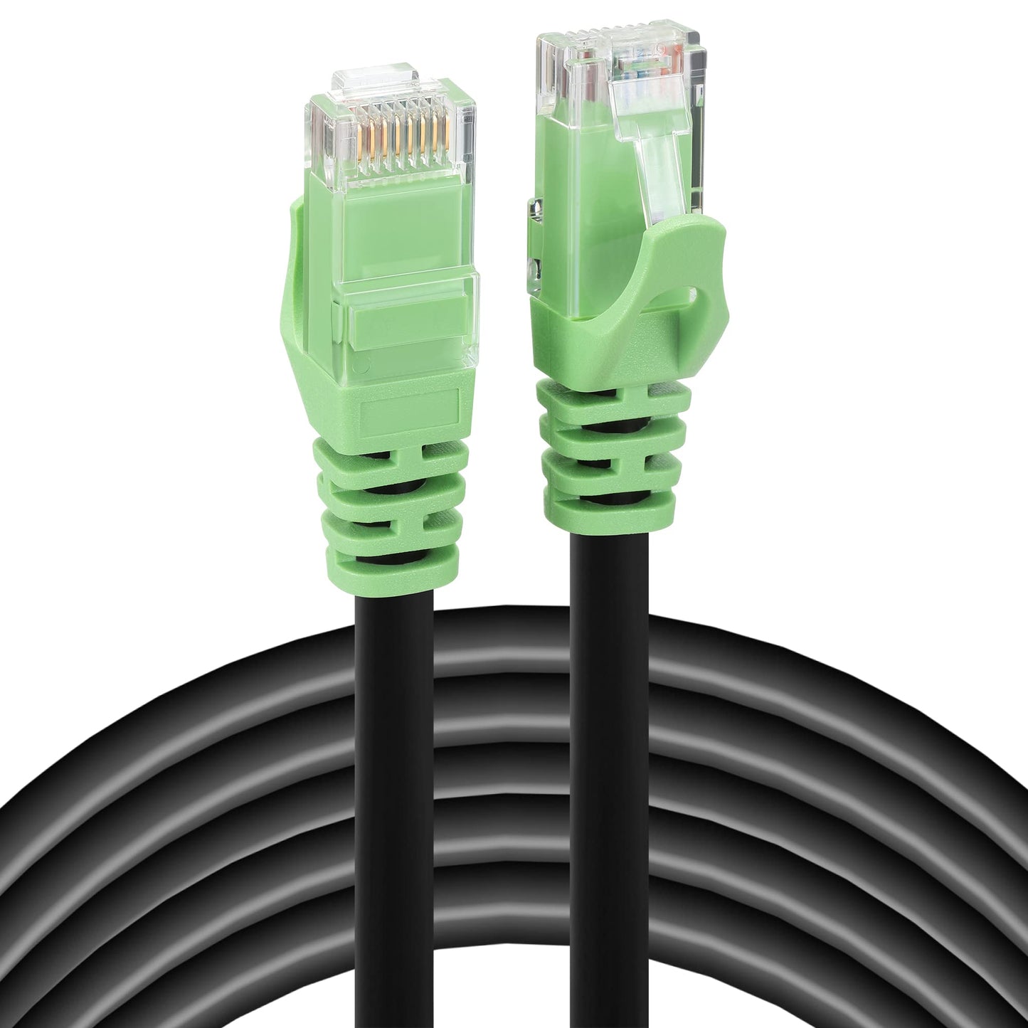 Rapink Cat6 Outdoor Ethernet Cable 100 ft, Ethernet Cable UV Resistant, Cat6 Cable Waterproof, Network Cable Copper Clad Aluminum for Indoor & Outdoor Use