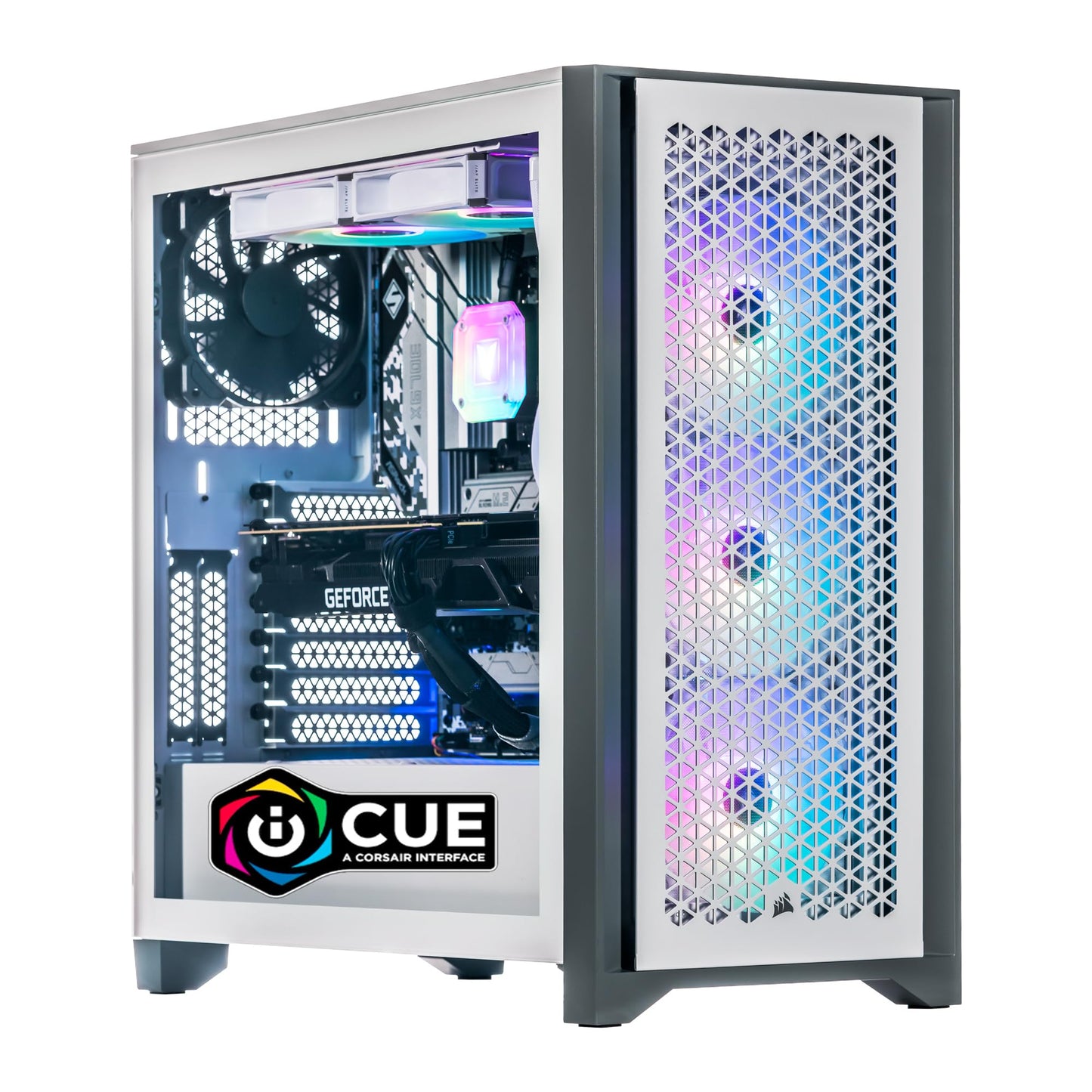Velztorm iCUE Certified White Armix Custom Built Gaming Desktop PC (AMD Ryzen 9 7900X, GeForce RTX 5090, 32GB DDR5, 2TB PCIe SSD, RGB Fans, 240mm AIO, 1000W PSU, WiFi 6E, Bluetooth 5.2, Win 11 Home)