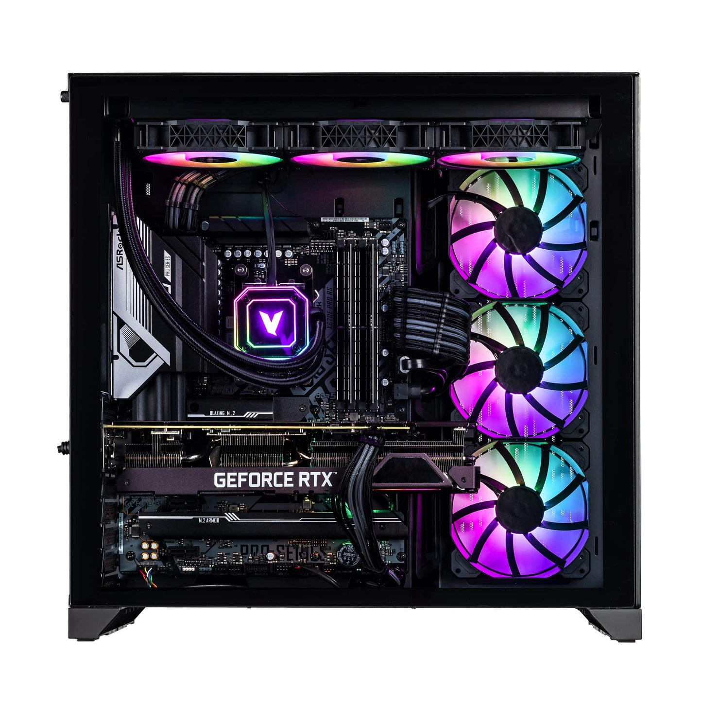 Velztorm Septex Custom Built Gaming Desktop PC (AMD Ryzen 7 7700X, GeForce RTX 5090, 32GB DDR5, 2TB PCIe SSD, RGB Fans, 360mm AIO, 1000W PSU, WiFi 6E, Bluetooth 5.2, RJ-45, Win 11 Home)