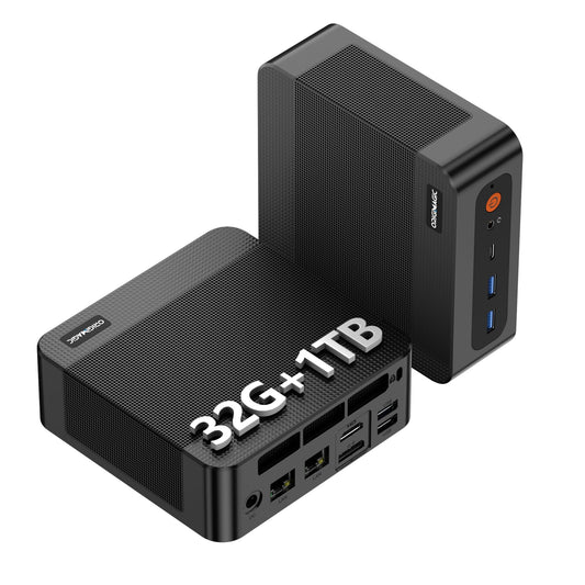 origimagic N4 Mini Gaming & Office PC | Ryzen 9 6900HX | Radeon 680M GPU | 32GB DDR5（6400MHz | 1TB M.2 NVME PCIe 4.0 2280 SSD | Dual 1 Gigabit LAN，11 Pro-OS/WiFi 6E / BT5.3 / 4K@60Hz Triple Display