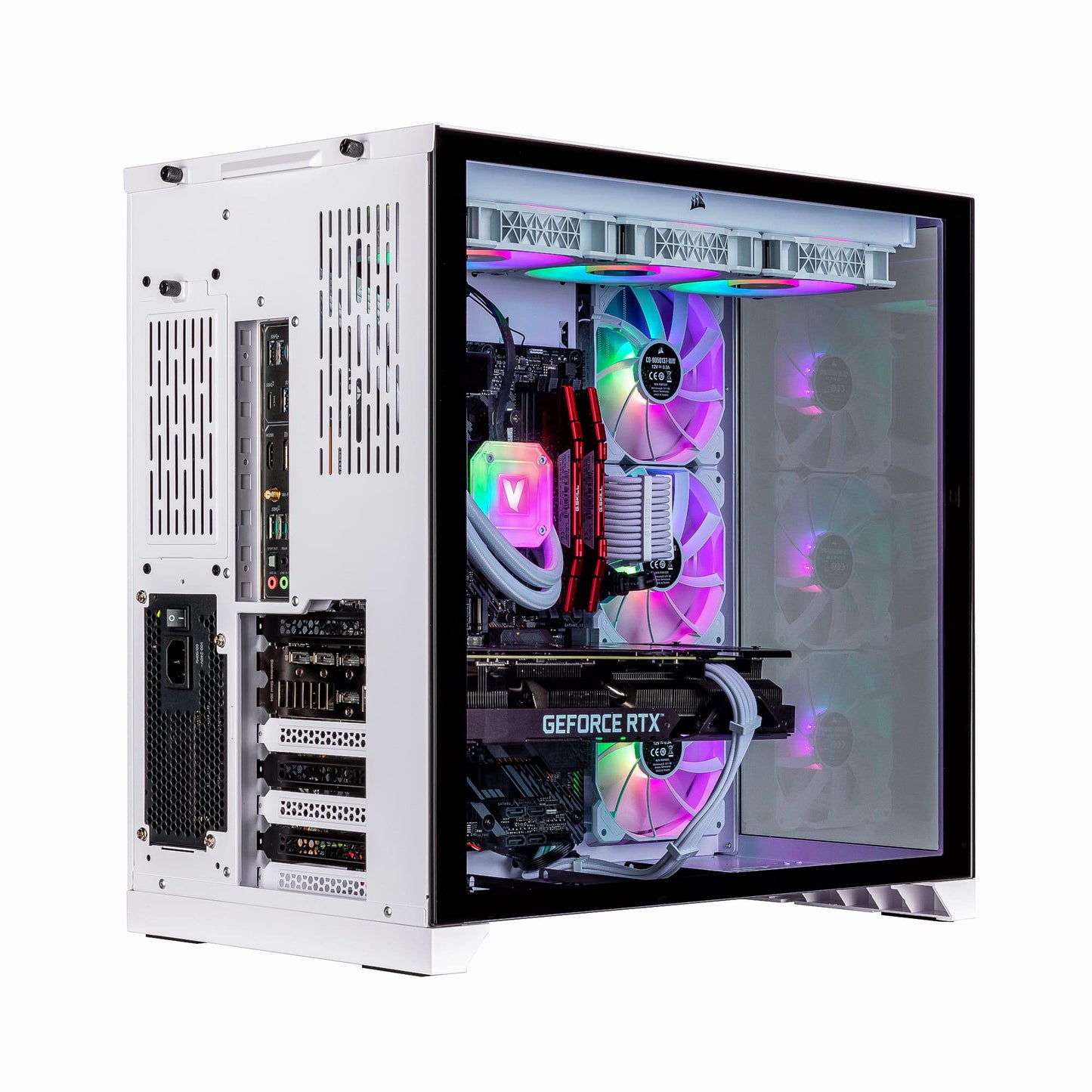 Velztorm Lux Lyte Custom Built Gaming Desktop PC (AMD Ryzen 9-5900X, GeForce RTX 5090, 64GB DDR4, 2TB PCIe SSD + 6TB HDD, 360mm AIO, 1000W PSU, WiFi 5, Bluetooth 5.0, RJ-45, Win 11 Pro)