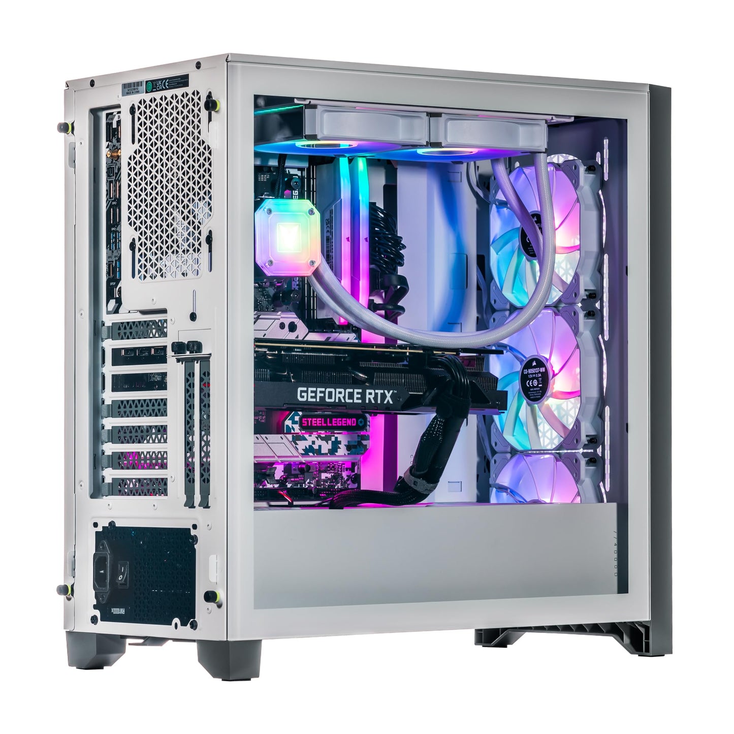 Velztorm iCUE Certified White Armix Custom Built Gaming Desktop PC (AMD Ryzen 9 7900X, GeForce RTX 5090, 32GB DDR5, 2TB PCIe SSD, RGB Fans, 240mm AIO, 1000W PSU, WiFi 6E, Bluetooth 5.2, Win 11 Home)
