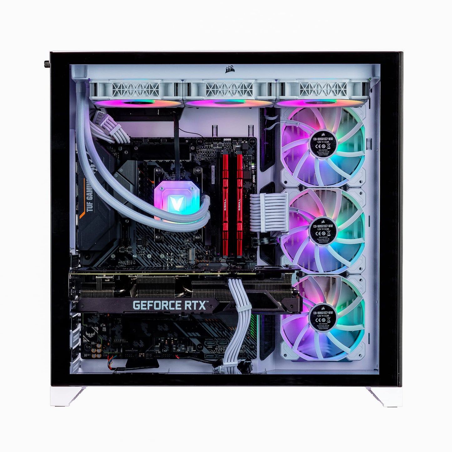 Velztorm Lux Lyte Custom Built Gaming Desktop PC (AMD Ryzen 9-5900X, GeForce RTX 5090, 64GB DDR4, 2TB PCIe SSD + 6TB HDD, 360mm AIO, 1000W PSU, WiFi 5, Bluetooth 5.0, RJ-45, Win 11 Pro)